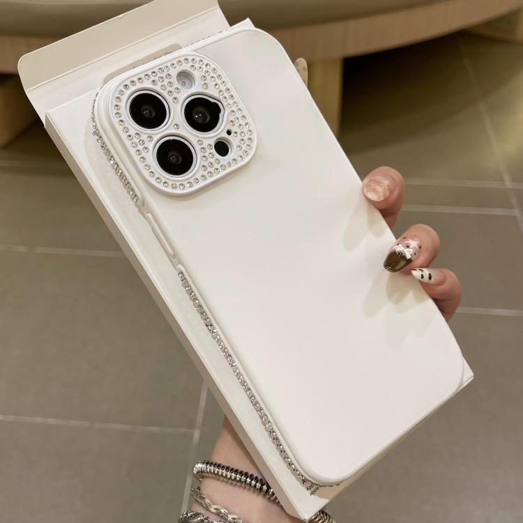 For iPhone 14 Pro Full Diamond Large Window IMD Edge Diamond Frosted TPU Phone Case