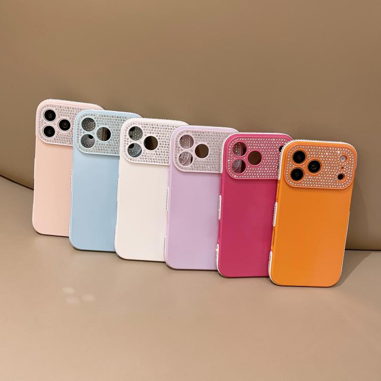 For iPhone 16 Full Diamond Large Window IMD Edge Diamond Frosted TPU Phone Case