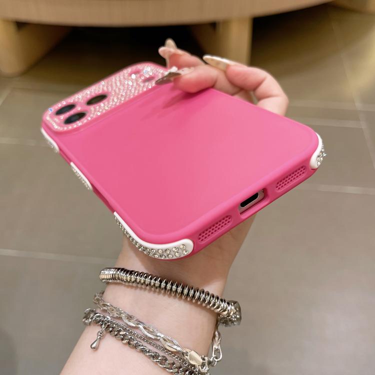 For iPhone 15 Pro Full Diamond Large Window IMD Edge Diamond Frosted TPU Phone Case