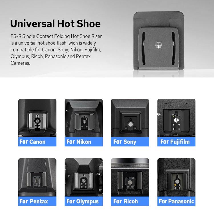 Godox FS-R Single Contact Folding Hot Shoe Riser, Type:FS-R