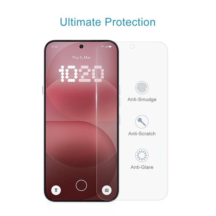 For Nothing Phone 4a Pro 50pcs 0.18mm High Aluminum Tempered Glass Film, Support Fingerprint Unlocking