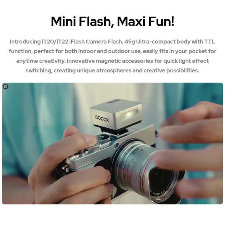 Godox iT20 TTL Mini iFlash Camera Flash Light, Model:iT20 N For Nikon