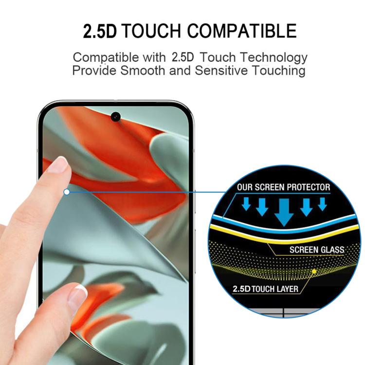 For Google Pixel 9 Pro XL Full Glue Screen Tempered Glass Film, Support Fingerprint Unlocking