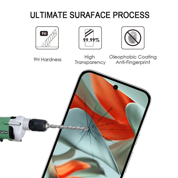 For Google Pixel 9 Pro XL Full Glue Screen Tempered Glass Film, Support Fingerprint Unlocking