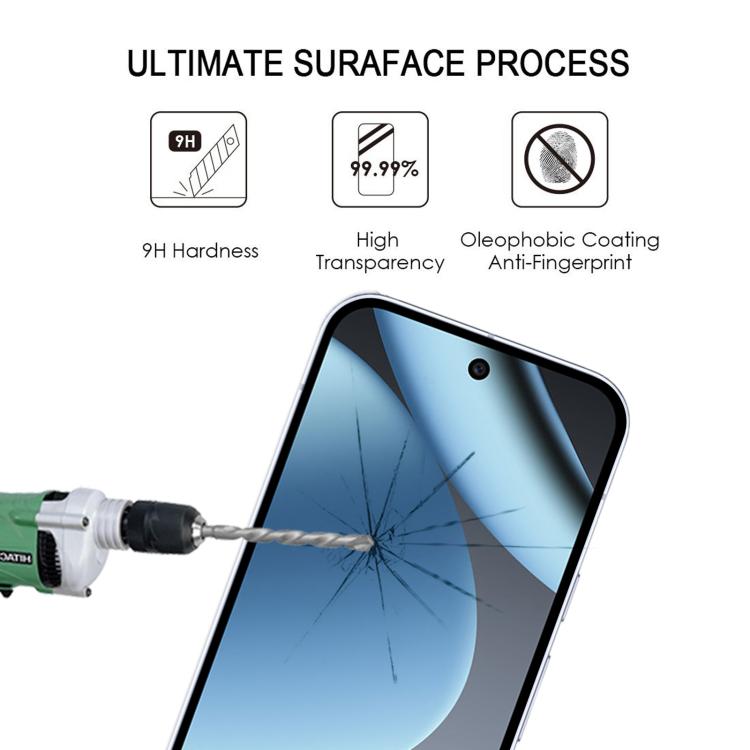 For Google Pixel 10 Pro Full Glue Screen Tempered Glass Film, Support Fingerprint Unlocking