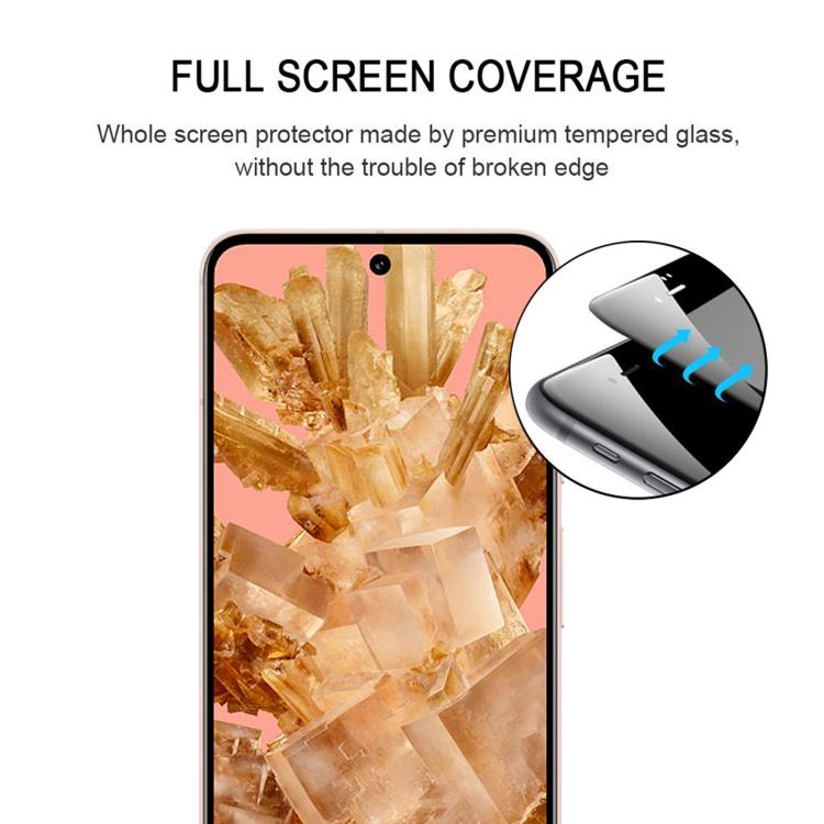 For Google Pixel 8 Full Glue Screen Tempered Glass Film, Support Fingerprint Unlocking