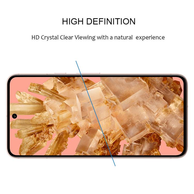 For Google Pixel 8 Full Glue Screen Tempered Glass Film, Support Fingerprint Unlocking
