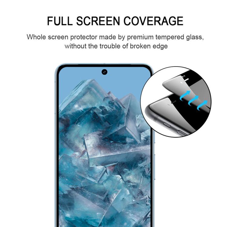 For Google Pixel 8 Pro Full Glue Screen Tempered Glass Film, Support Fingerprint Unlocking