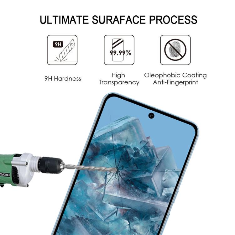 For Google Pixel 8 Pro Full Glue Screen Tempered Glass Film, Support Fingerprint Unlocking