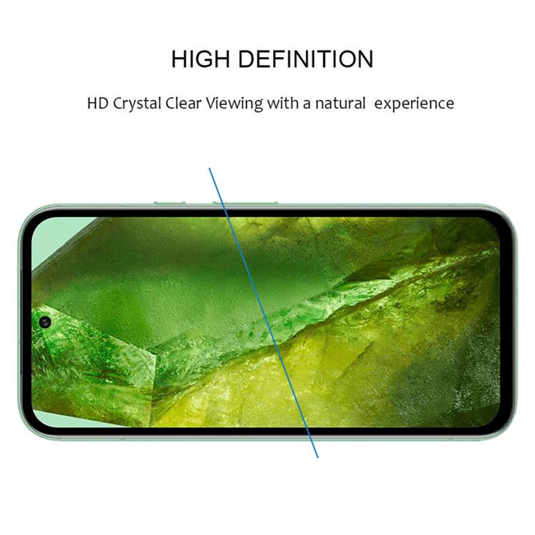 For Google Pixel 8a Full Glue Screen Tempered Glass Film, Support Fingerprint Unlocking