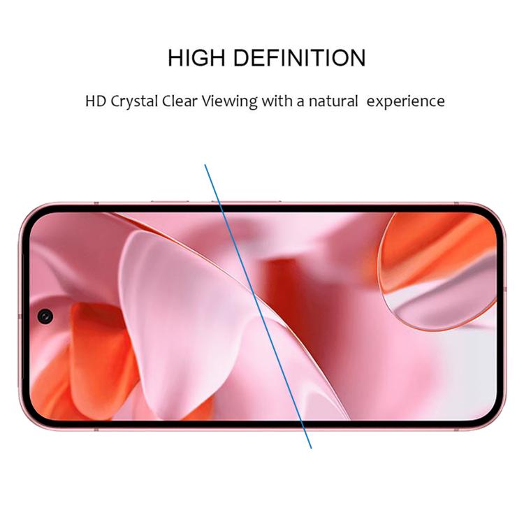 For Google Pixel 9 25pcs Full Glue Screen Tempered Glass Film, Support Fingerprint Unlocking