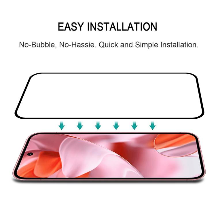 For Google Pixel 9 25pcs Full Glue Screen Tempered Glass Film, Support Fingerprint Unlocking