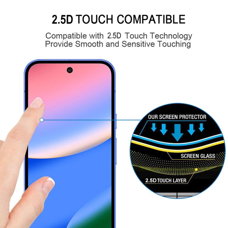 For Google Pixel 10 25pcs Full Glue Screen Tempered Glass Film, Support Fingerprint Unlocking