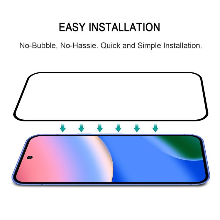 For Google Pixel 10 25pcs Full Glue Screen Tempered Glass Film, Support Fingerprint Unlocking