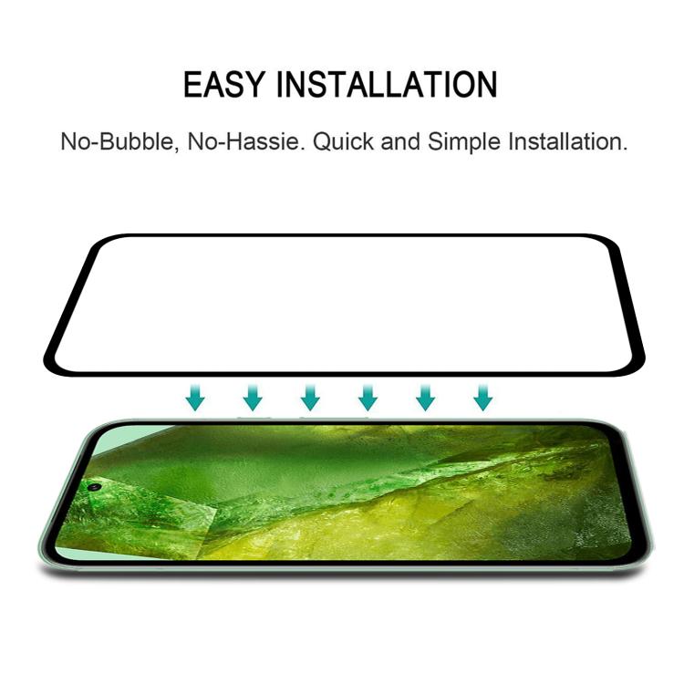 For Google Pixel 8a 25pcs Full Glue Screen Tempered Glass Film, Support Fingerprint Unlocking