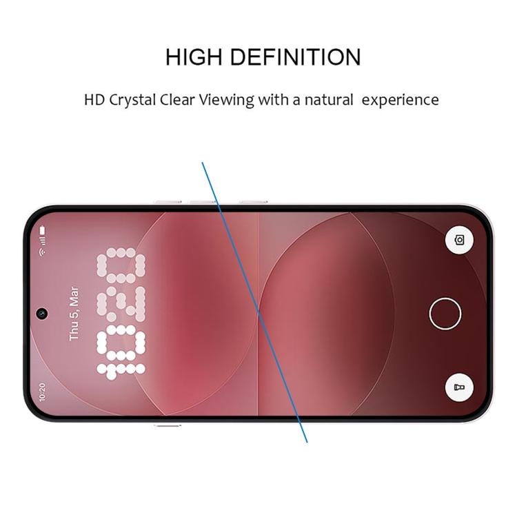 For Nothing Phone 4a Pro Full Glue Screen Tempered Glass Film, Support Fingerprint Unlocking