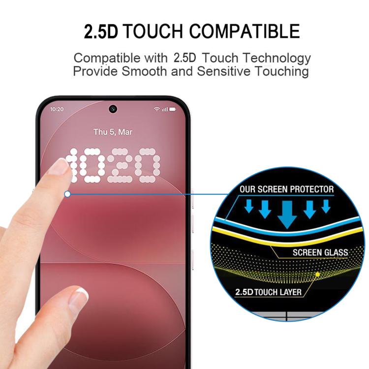For Nothing Phone 4a Pro Full Glue Screen Tempered Glass Film, Support Fingerprint Unlocking