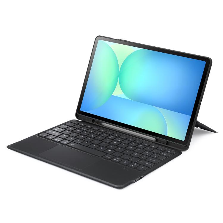 For Galaxy Tab S10 FE+ DUX DUCIS DK Series Czech Layout Backlit Bluetooth Keyboard Case - Black