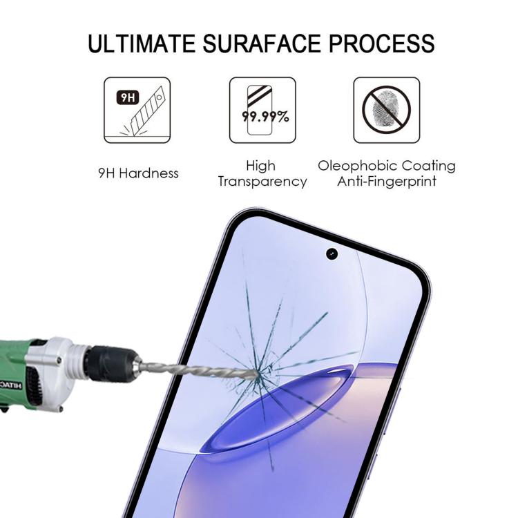 For Realme 16 Pro 5G Full Glue Screen Tempered Glass Film, Support Fingerprint Unlocking