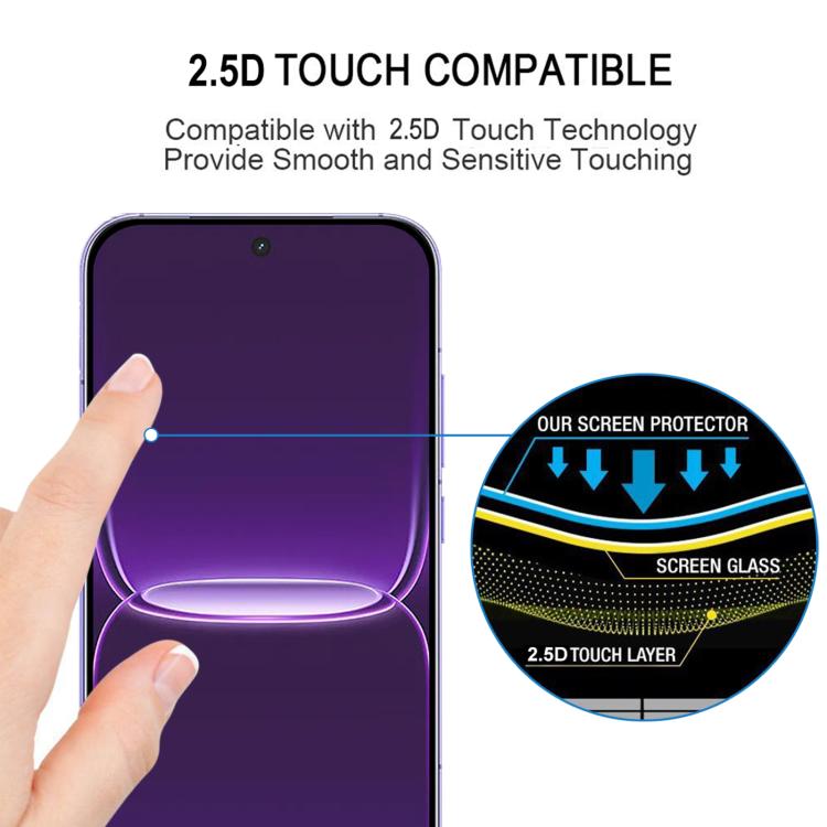 For Realme Neo8 5G 25pcs Full Glue Screen Tempered Glass Film, Support Fingerprint Unlocking