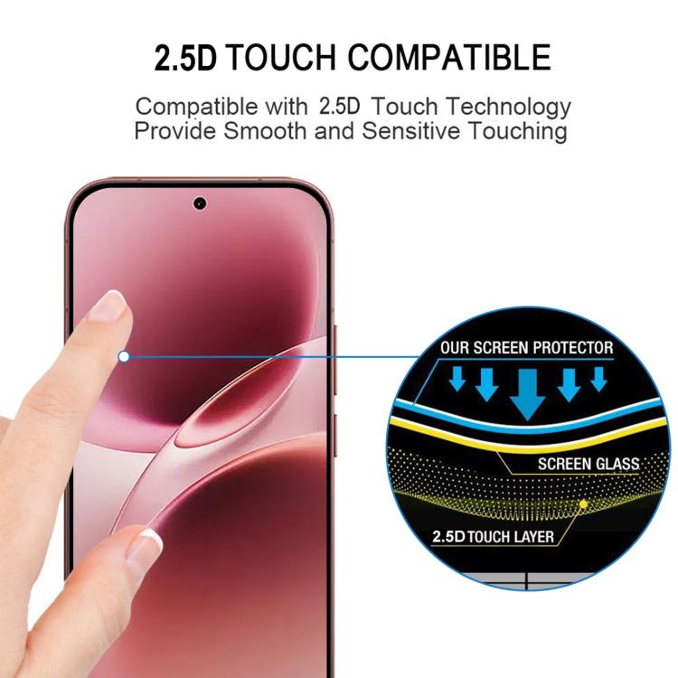 For vivo V70 Full Glue Screen Tempered Glass Film, Support Fingerprint Unlocking