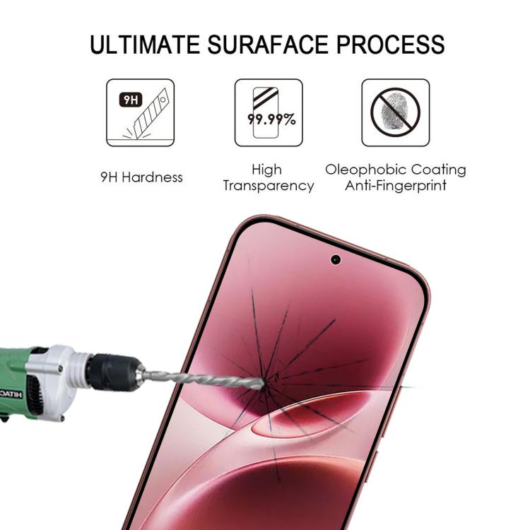 For vivo V70 Full Glue Screen Tempered Glass Film, Support Fingerprint Unlocking