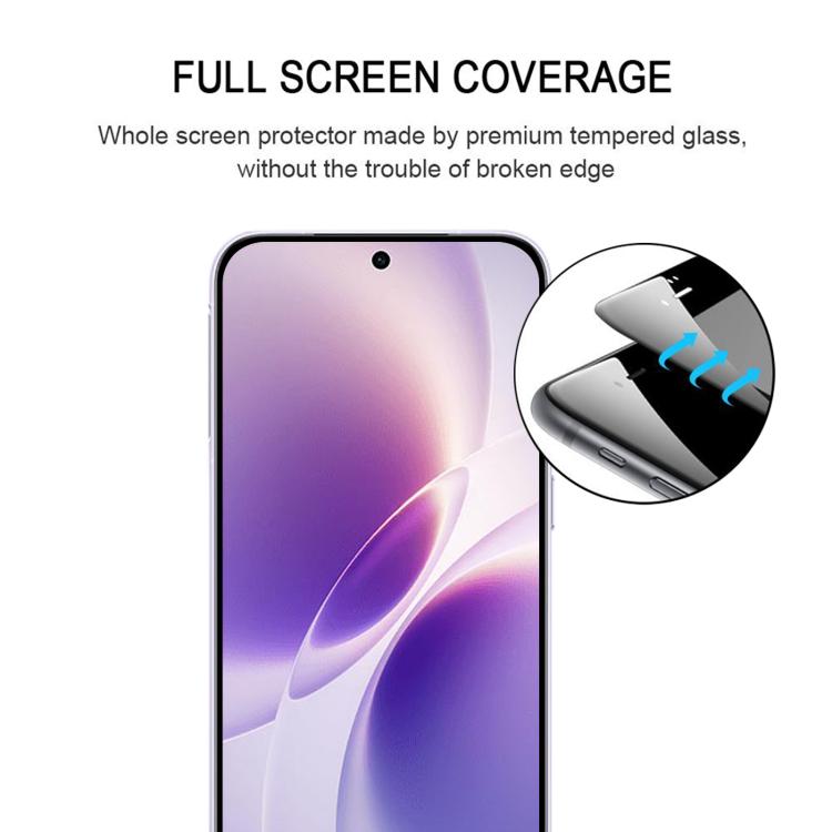 For vivo X300s Full Glue Screen Tempered Glass Film, Support Fingerprint Unlocking