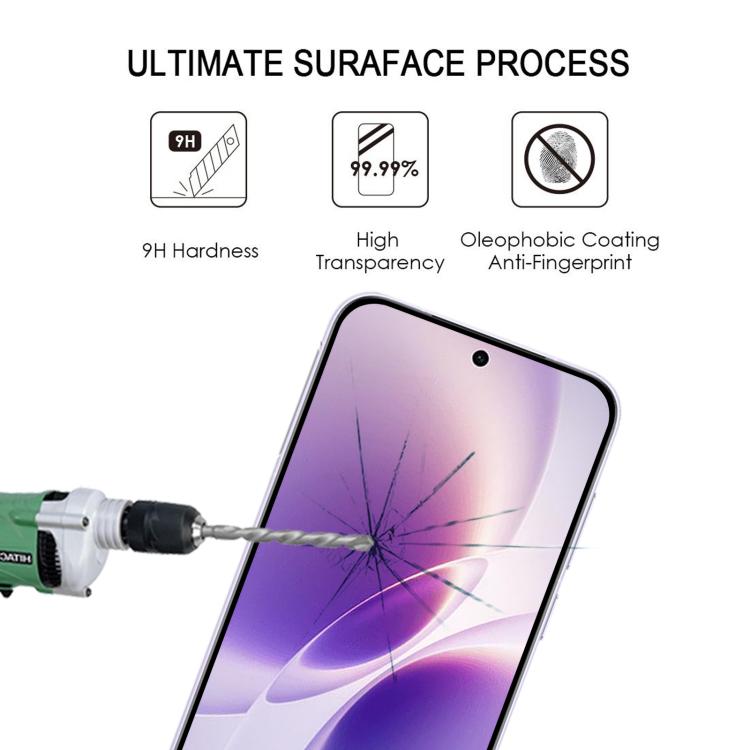 For vivo X300s Full Glue Screen Tempered Glass Film, Support Fingerprint Unlocking