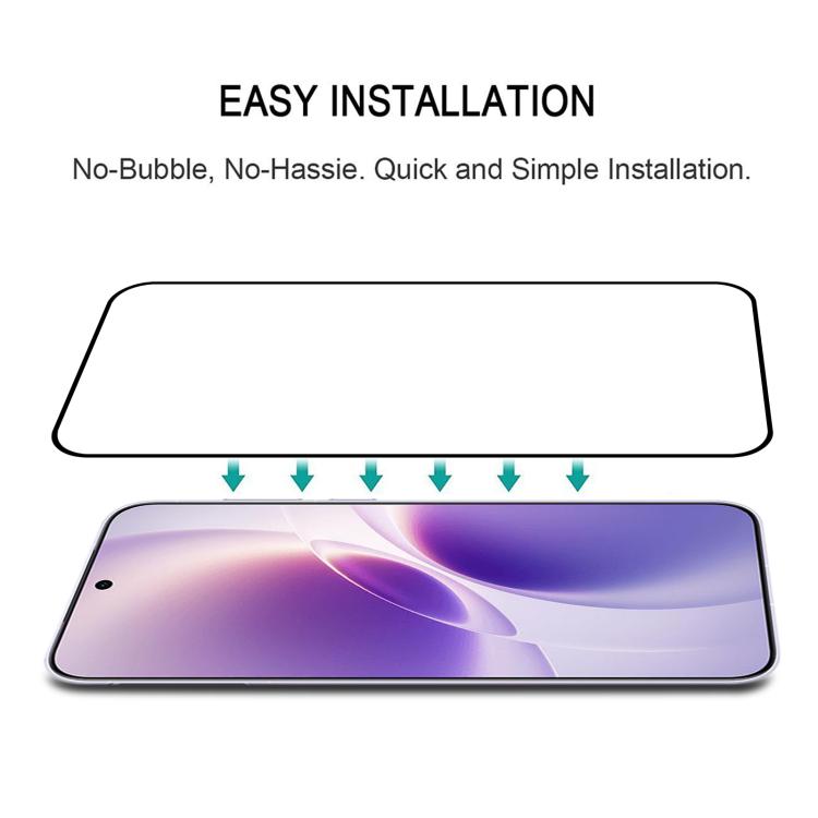 For vivo X300s 25pcs Full Glue Screen Tempered Glass Film, Support Fingerprint Unlocking