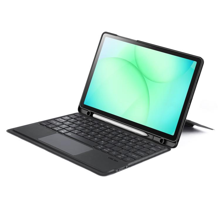 For Galaxy Tab A11+ / Tab A9+ DUX DUCIS DK Series Portuguese Layout Backlit Bluetooth Keyboard Case - Black