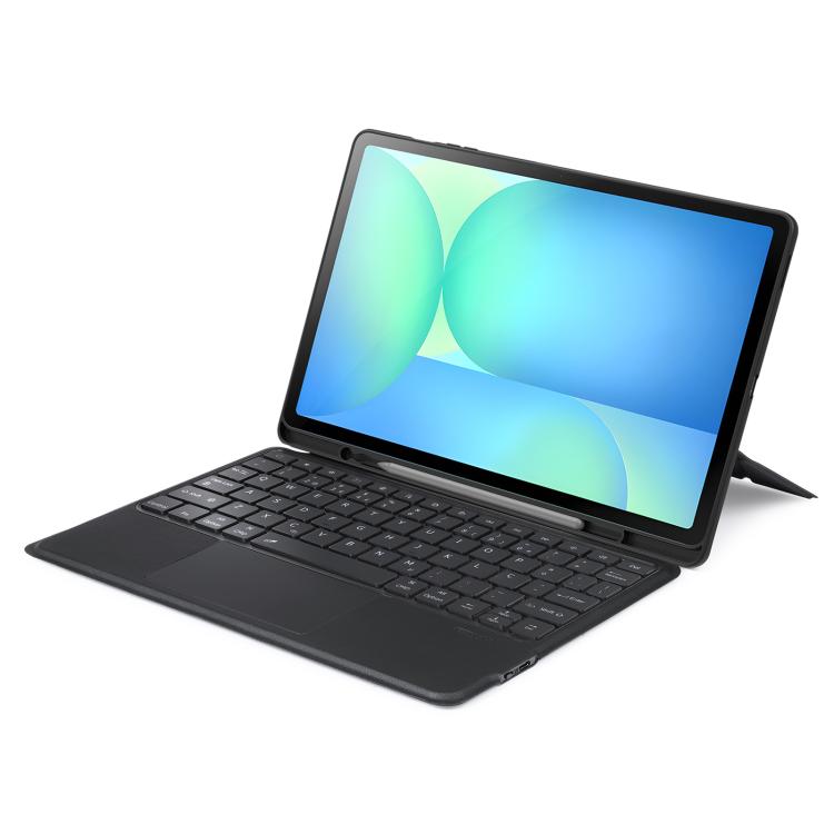 For Galaxy Tab S10 FE+ DUX DUCIS DK Series Portuguese Layout Backlit Bluetooth Keyboard Case - Black