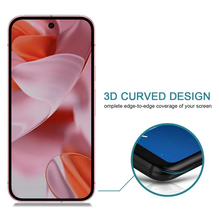 For Google Pixel 9 Full Cover Anti-peeping Tempered Glass Film, Support Fingerprint Unlocking