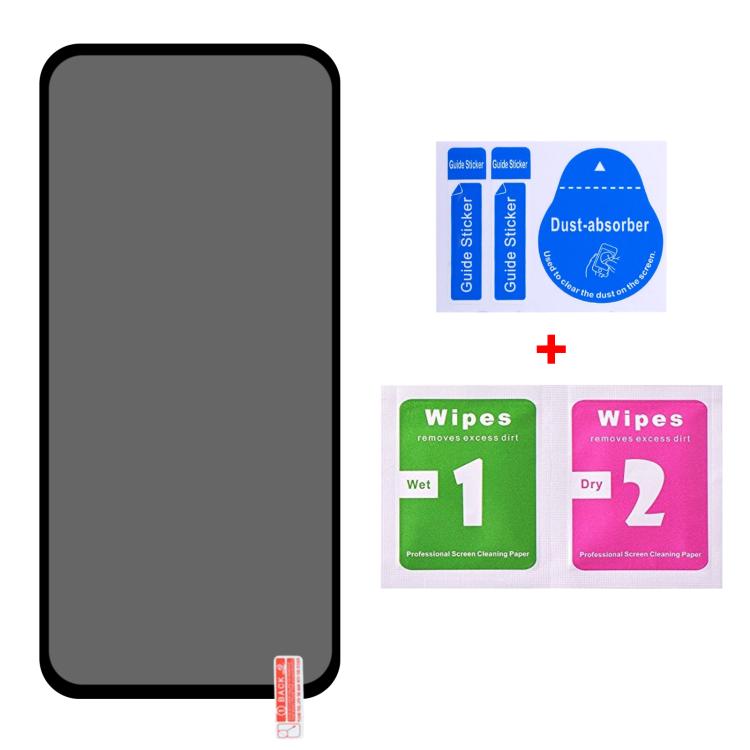 For Google Pixel 8a Full Cover Anti-peeping Tempered Glass Film, Support Fingerprint Unlocking