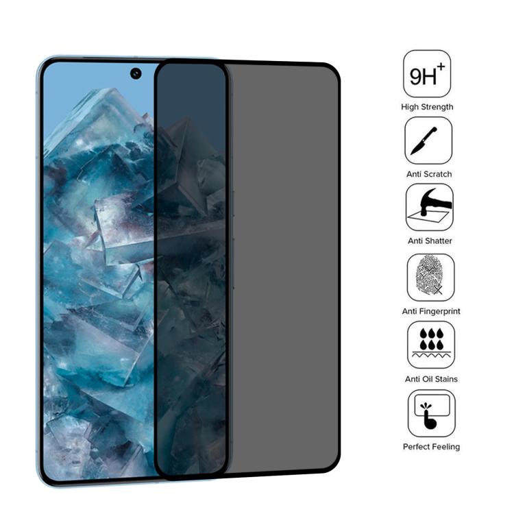 For Google Pixel 8 Pro 25pcs Full Cover Anti-peeping Tempered Glass Film,  Support Fingerprint Unlocking