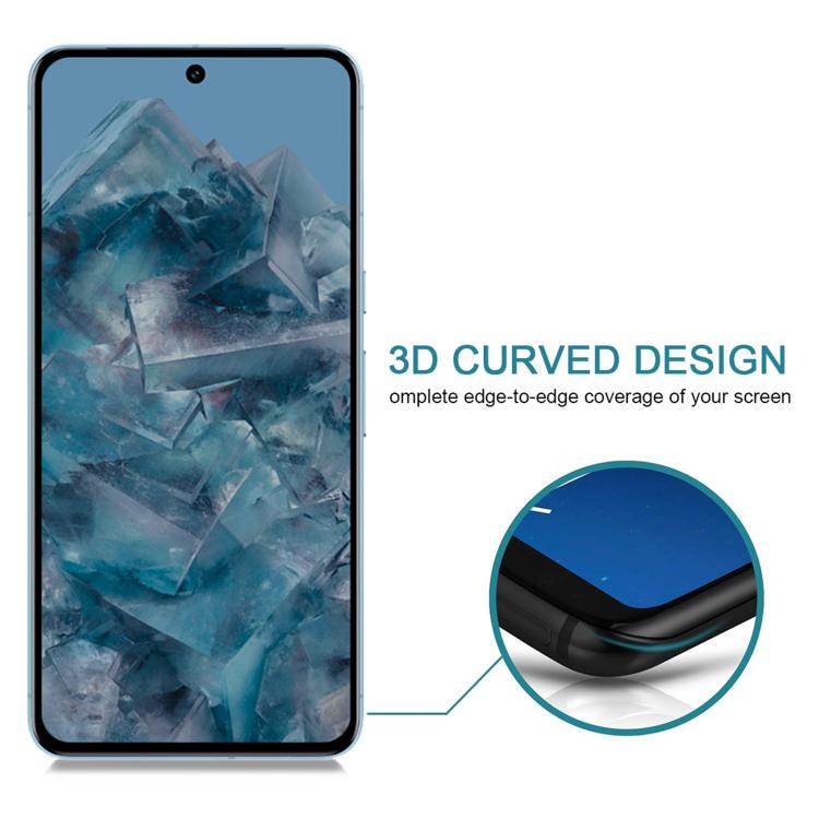 For Google Pixel 8 Pro 25pcs Full Cover Anti-peeping Tempered Glass Film,  Support Fingerprint Unlocking