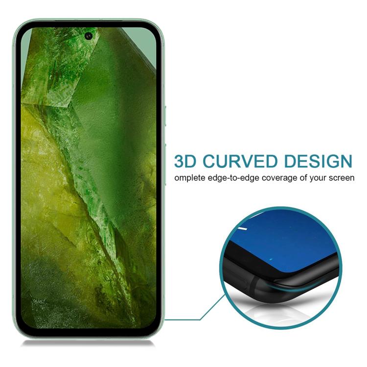 For Google Pixel 8a 25pcs Full Cover Anti-peeping Tempered Glass Film,  Support Fingerprint Unlocking