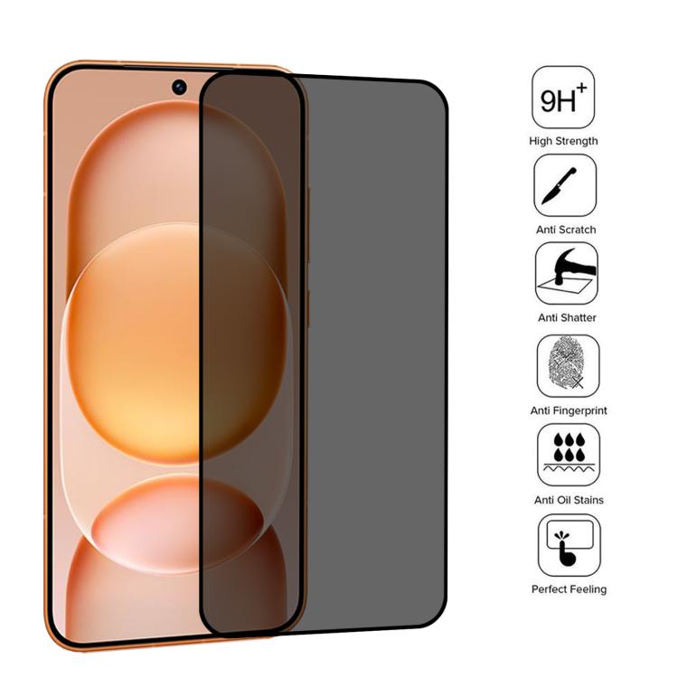 For Honor Magic8 Pro Air Full Cover Anti-peeping Tempered Glass Film, Support Fingerprint Unlocking