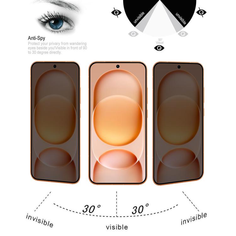 For Honor Magic8 Pro Air Full Cover Anti-peeping Tempered Glass Film, Support Fingerprint Unlocking