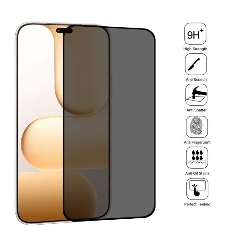 For Honor Play11 Plus 5G Full Cover Anti-peeping Tempered Glass Film, Support Fingerprint Unlocking