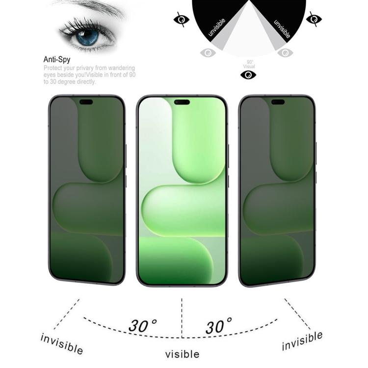 For Honor 600e 25pcs Full Cover Anti-peeping Tempered Glass Film,  Support Fingerprint Unlocking
