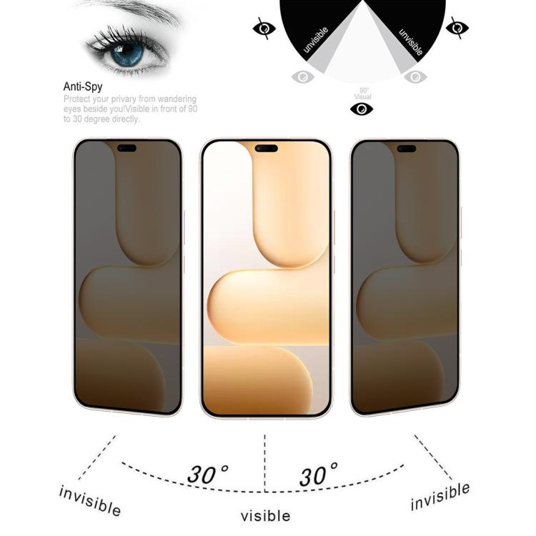 For Honor Play11 Plus 5G 25pcs Full Cover Anti-peeping Tempered Glass Film,  Support Fingerprint Unlocking