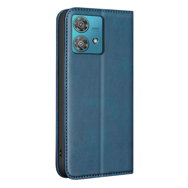 For Motorola Edge 40 Neo BINFEN COLOR Calfskin Texture Magnetic RFID Vegan Leather Phone Case