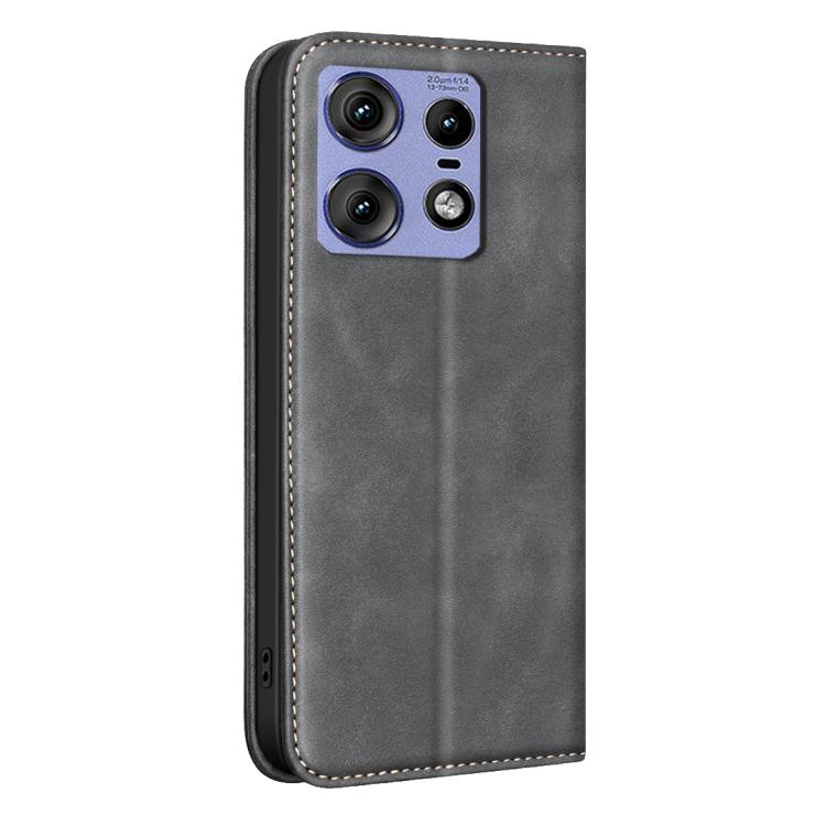 For Motorola Edge 50 Pro 5G BINFEN COLOR Calfskin Texture Magnetic RFID Vegan Leather Phone Case