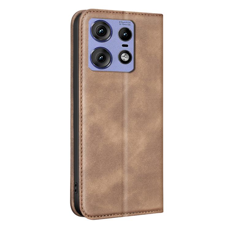 For Motorola Edge 50 Pro 5G BINFEN COLOR Calfskin Texture Magnetic RFID Vegan Leather Phone Case