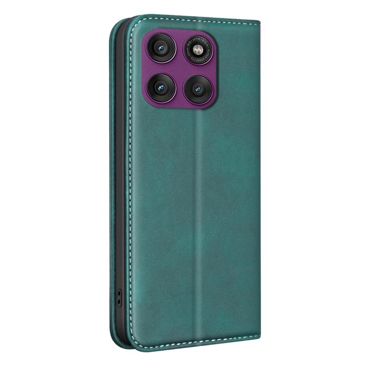 For Motorola Edge 60 Pro BINFEN COLOR Calfskin Texture Magnetic RFID Vegan Leather Phone Case