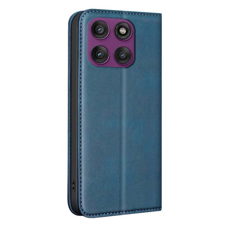 For Motorola Edge 60 Pro BINFEN COLOR Calfskin Texture Magnetic RFID Vegan Leather Phone Case