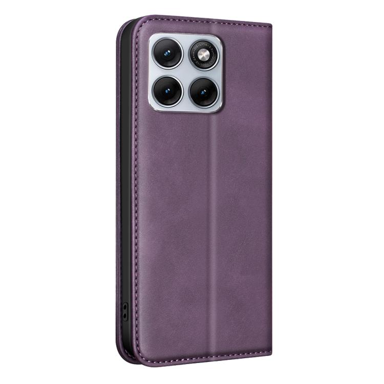 For Motorola Edge 70 Fusion 5G BINFEN COLOR Calfskin Texture Magnetic RFID Vegan Leather Phone Case