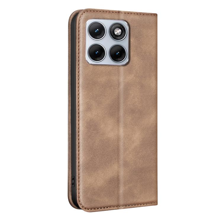For Motorola Edge 70 Fusion 5G BINFEN COLOR Calfskin Texture Magnetic RFID Vegan Leather Phone Case