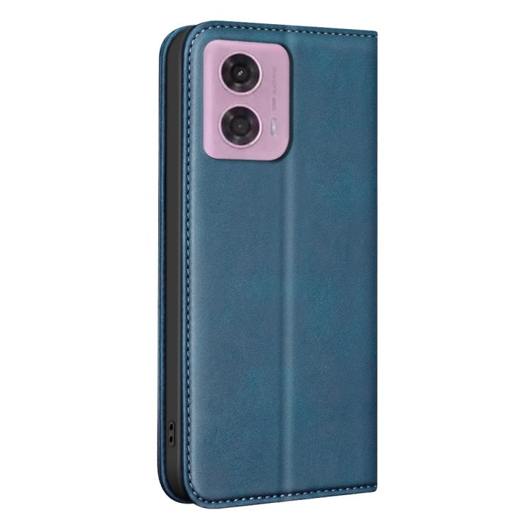 For Motorola Moto G04 / G24 / E14 BINFEN COLOR Calfskin Texture Magnetic RFID Vegan Leather Phone Case