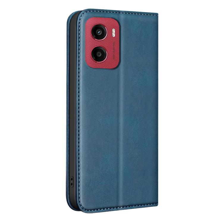 For Motorola Moto G05 / E15 BINFEN COLOR Calfskin Texture Magnetic RFID Vegan Leather Phone Case